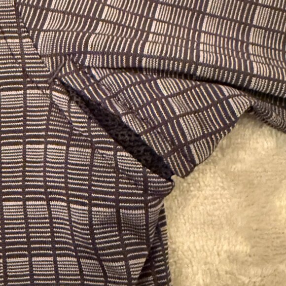 Slazenger Mens M Golf Polo Shirt Plaid‎ Hammock Dunes Challenge Black & Gray - Picture 6 of 13